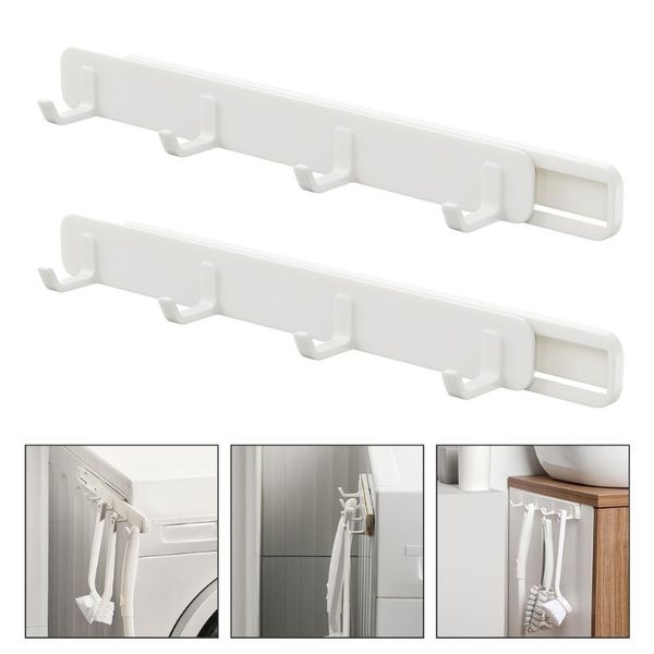 

hooks & rails 2pcs retractable gaps wall storage row