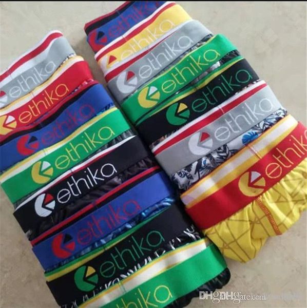 

100% luxury designer ethika mens underwear boxers comfortable cotton men underwear boxers shorts beach underpants boxershorts23542, Black;white