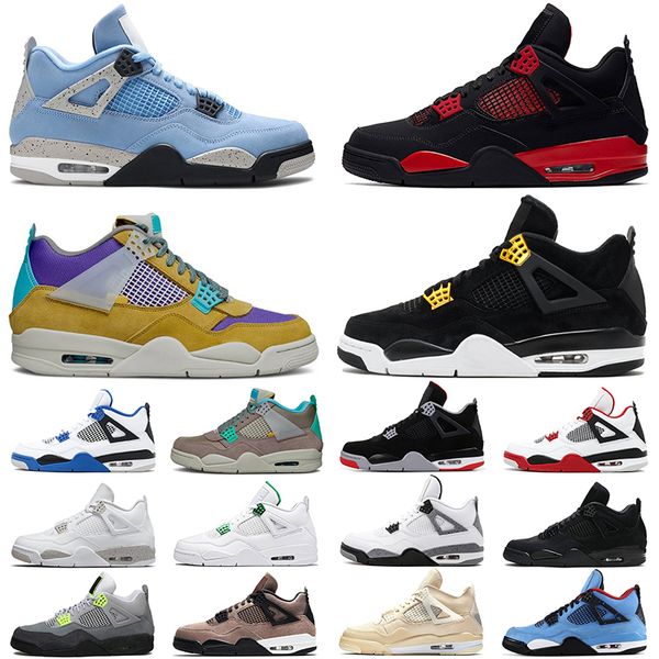 

jumpman 4 4s basketball shoes for women men university blue taupe haze red thunder white oreo mens trainers sports sneakers walking jogging