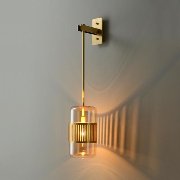 

wall lamp artfan colorful amber blackish green morden luxury simple designer city bed room living