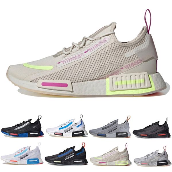 

nasa x nmd r1 spectoo mens running shoes triple black white grey unc university blue silver orange breathable mesh knit men women trainers s