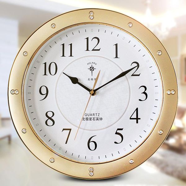 

wall clocks nordic large gold clock retro luxury living room bedroom watch silent kitchen horloge murale home decorative zb5wc