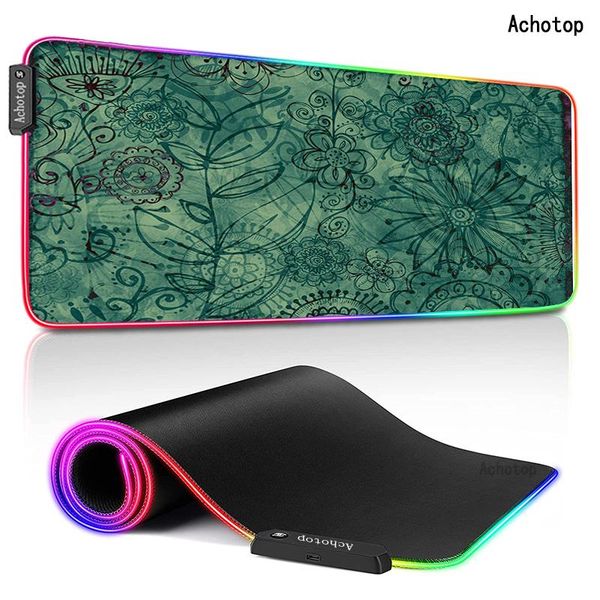 

mouse pads & wrist rests bohemian gaming pad computer mousepad rgb large gamer xxl carpet mause pc desk play mat with backlit