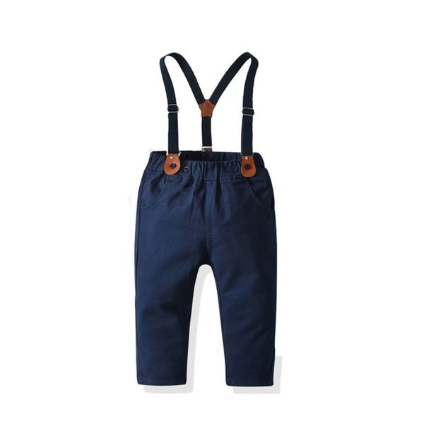 

new style boy's back belt spring and autumn stretch pants for children, Blue