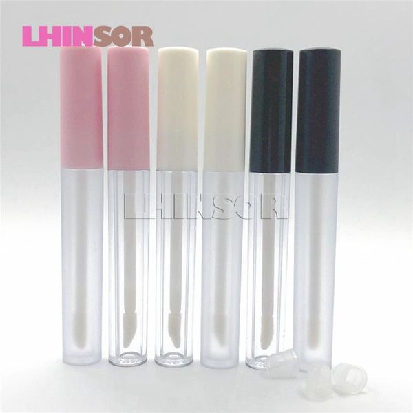 

storage bottles & jars 20pcs/lot 2.5ml black white pink lid plastic empty lipstick lip gloss tube cosmetic containers makeup packaging