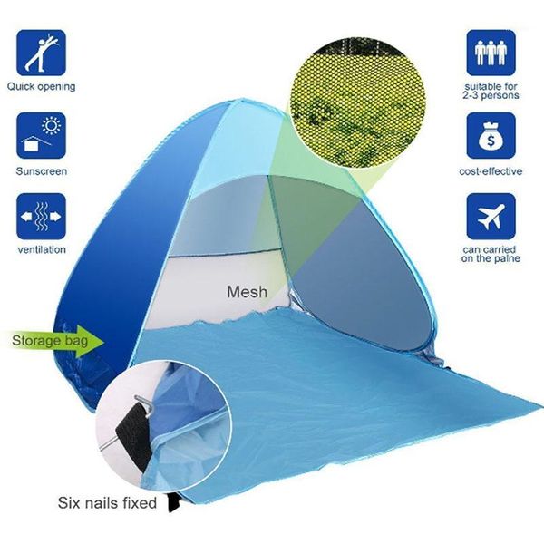 

tents and shelters 1 or 2 person ultralight folding outdoor camping tent automatic up open family tourist fishing sun shade1