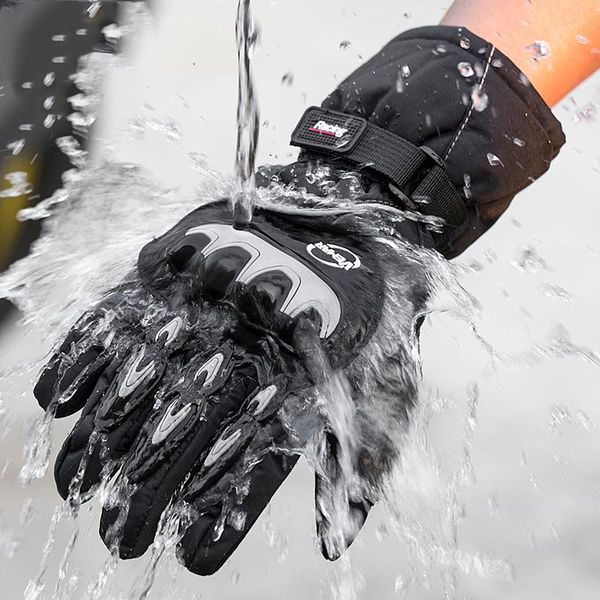 

cycling gloves sale motorcycle winter warm waterproof glove outdoor sport ski skate motorbiker motocross racing riding bike, Black