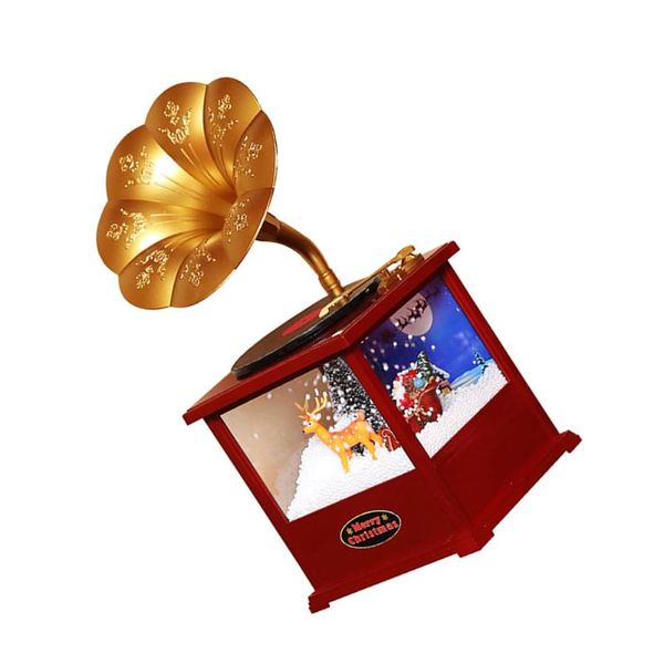 

christmas decorations 1pc luck snow retro phonograph ornament mini drifting decor