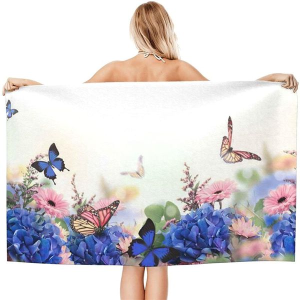 

towel butterfly bush print microfiber quick dry beach summer cushion swimming fitness yoga bathroom products