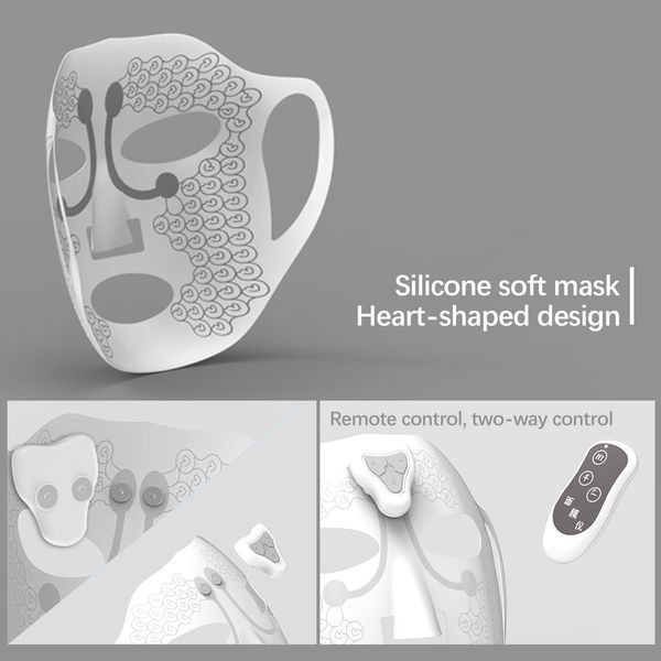 

electronic facial mask soft gel face massager silicone microcurrent massage device beauty apparatus vibration anti wrinkles perfections