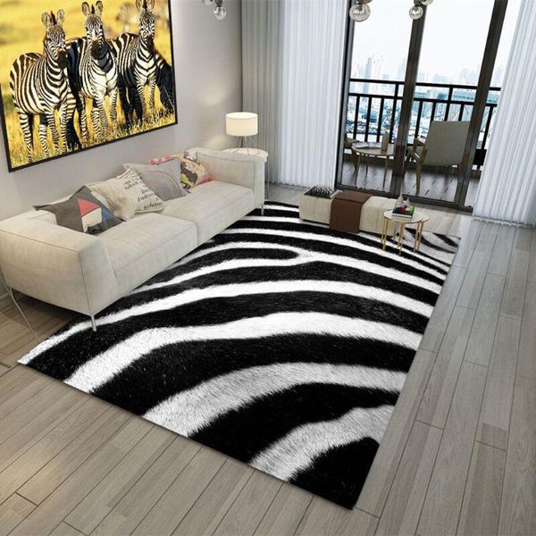 

fashion leopard pattern carpet on the floor 3d animal printed big carpet living room soft bathroom mat absorb anti-slip
