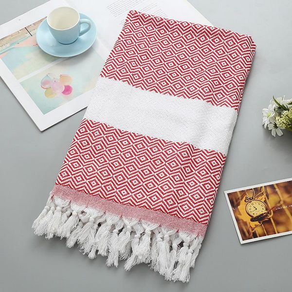 

towel 180*100cm cotton and linen fringed beach soft yoga mat multifunction pool home shower