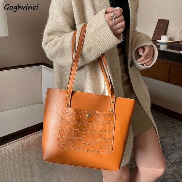 

evening bags women shoulder pu leather thread ol elegant vintage students handle school totes bag texture big capacity handbags chic