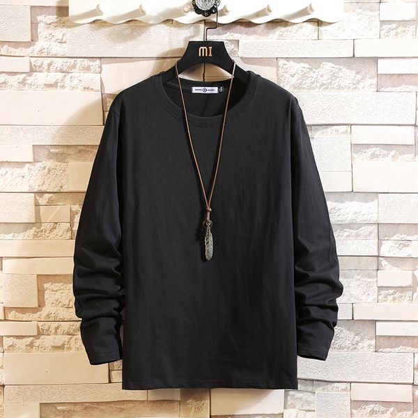 

2021 autumn spring fashion oversized white gray male long casual sleeve neck shirt for the man shirts m8iu, White;black
