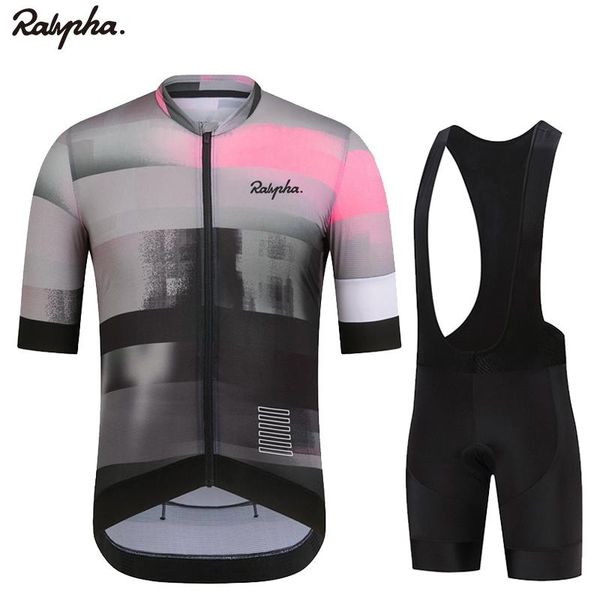 

racing sets 2021 ralvpha cycling jersey bike clothing suits ropa ciclismo jerseys bicycle wear clothes bib shorts set, Black;blue
