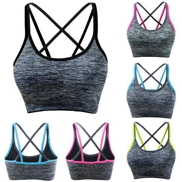 

sports bras for women 2021 women's removable padded sports bras lingerie support workout yoga bra workout fitness top, White;black