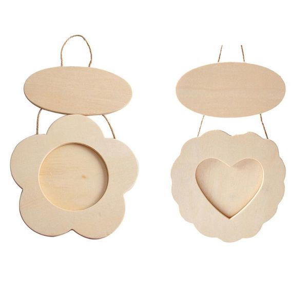 

2pcs diy wooden p frames picture frames p holder display pendants