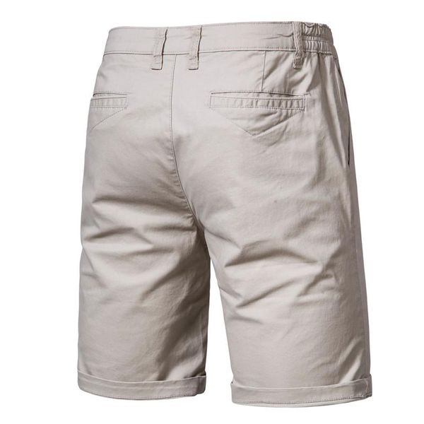

men's shorts 2021 summer 100% cotton solid men casual business social elastic waist 10 colors beach, White;black