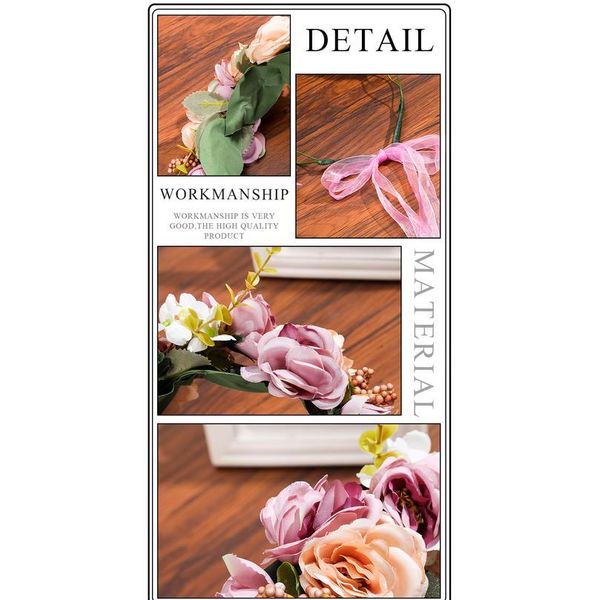 

haimeikang wedding flower crown bridal headband floral hair wreath ribbon maternity girl headwear hair accessories f qylrwh