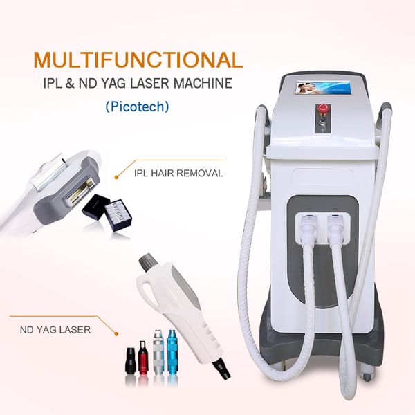 

2021 ce approved multifunction 3 in 1 ipl picotech nd yag ipl shr permanent women hair removal machine tattoo removal device, Black