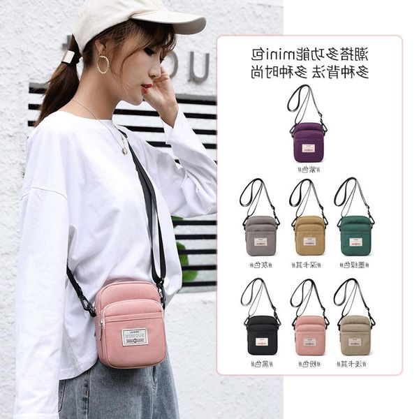 

mobile new messenger fashion 2021 canvas korean bag ladies outdoor phone simple waist multi-compartment shoulder kjeuv