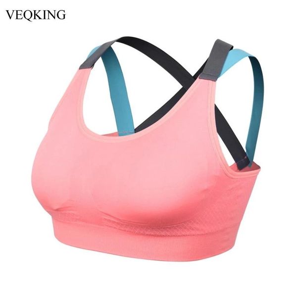 

yoga outfits veqking-camiseta deportiva para mujer, sujetador deportivo correr, camiseta de secado rÃ¡pido, gimnasio, sujetad, White;red
