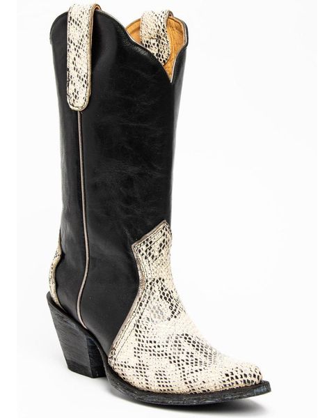 

boots women's lonestar western - round toe, Black