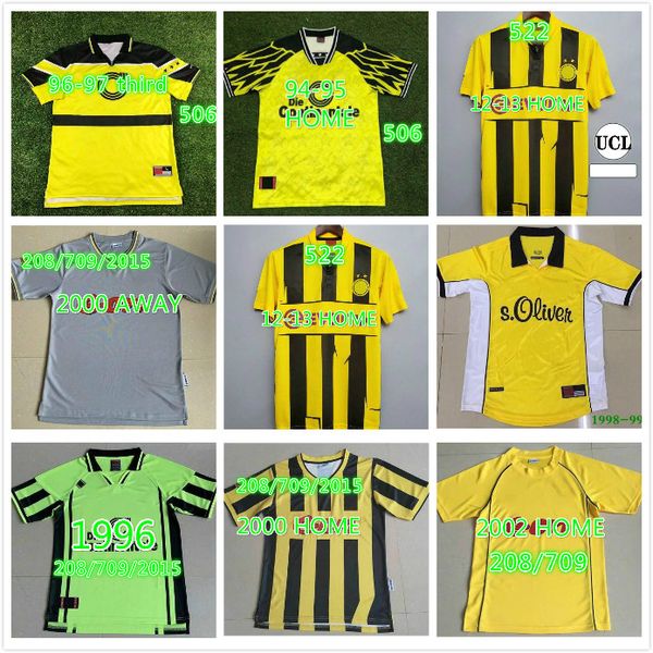 

retro 10 moller 9 chapuisat 11 herrlich 95 96 97 98 99 2002 soccer jersey 2000 calcio vintage football shirts maillot salou ricken, Black;yellow