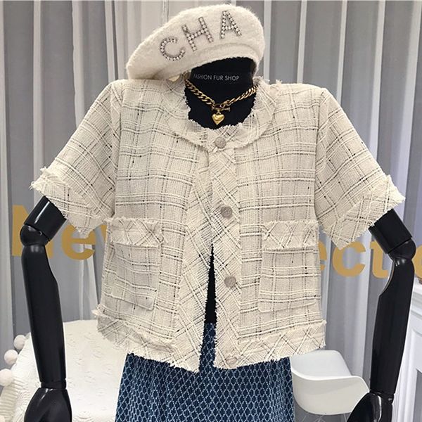 

2021 vintage women coat short sleeve single breasted lady chic korean jacket loose tassel fashion outwear new casaco feminino pcfv, Black;brown