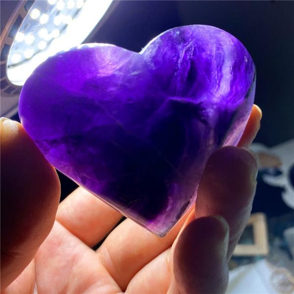 

decorative objects & figurines fluorite heart natural stone minerals crystal healing reiki gems spiritual wicca witchcraft living room decor