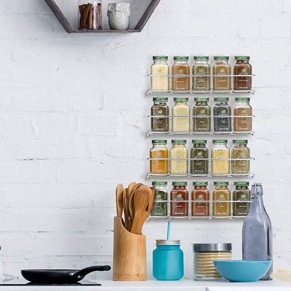 

kitchen storage & organization condiment rack shelf wall-mounting spice appliances