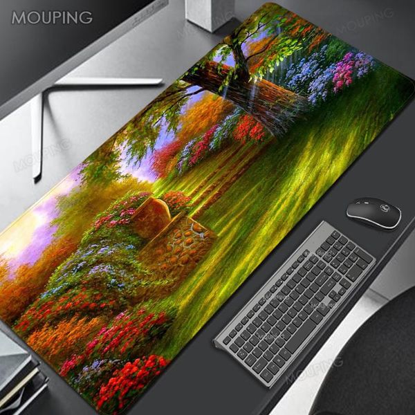 

mouse pads & wrist rests garden rug green plants pad xxl 600*300 800office desk accessories pc mat aesthetic mousepad deskmat 900x400 office