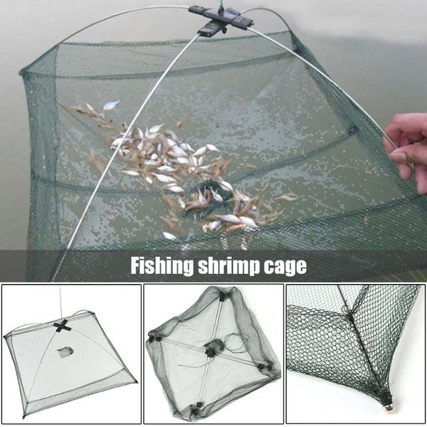 

portable folded fishing net baits mesh trap durable for shrimp minnow crayfish fishing net fish shrimp minnow crab baits cast