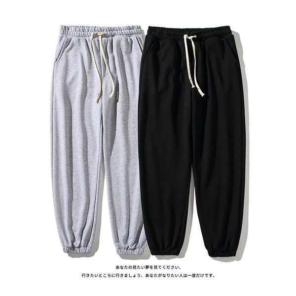 

men's pants trendy brand -selling casual loose trousers sports footwear, Black