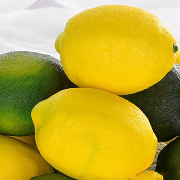 

10pcs artifical fake lemons fruit decoration styrofoam 7.3*5.2cm