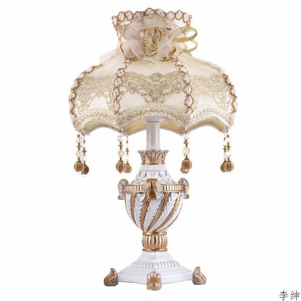 

nordic princess vintage table lamp lamparas de mesa para el dormitorio table light for living room bedroom decor resin fixtures