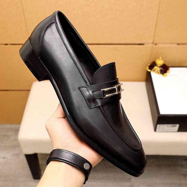 

2021 man shoe dress shoes spring and fall black leather pointed toes pumps outdoor bottoms size 38-45 with box