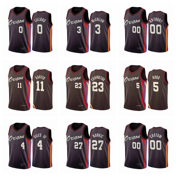 

men portland trail blazers damian lillard carmelo anthony c.j. mccollum basketball jerseys can be customized by pressing, Black;red