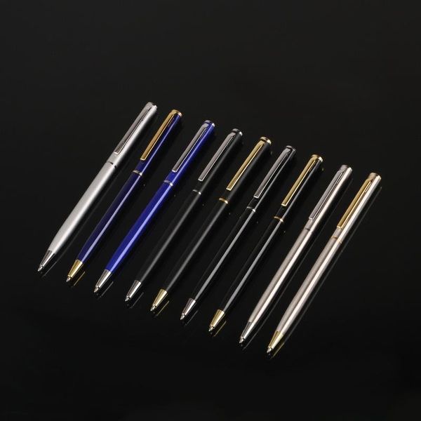 

metal ballpoint pen simple rotating sign business advertising gift office school pens, Blue;orange