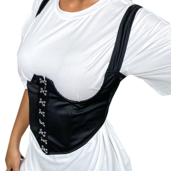 

belts d0lf elegant women fashion corsets bustiers girdle back lace-up waist belt boned corset underbust curve shaper, Black;brown