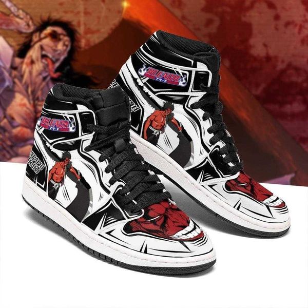 

bankai kenpachi bleach anime sneakers shoes fan gift idea mn05
