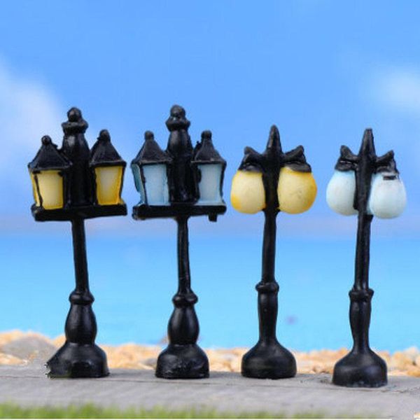 

decorative objects & figurines 8 style resin craft mini street light lamp antique imitation fairy garden home miniature decor micro landscap