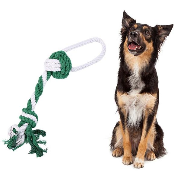 

cat toys y pet and dog molar bite resistant cotton rope toy hand-knitted teeth partially clean