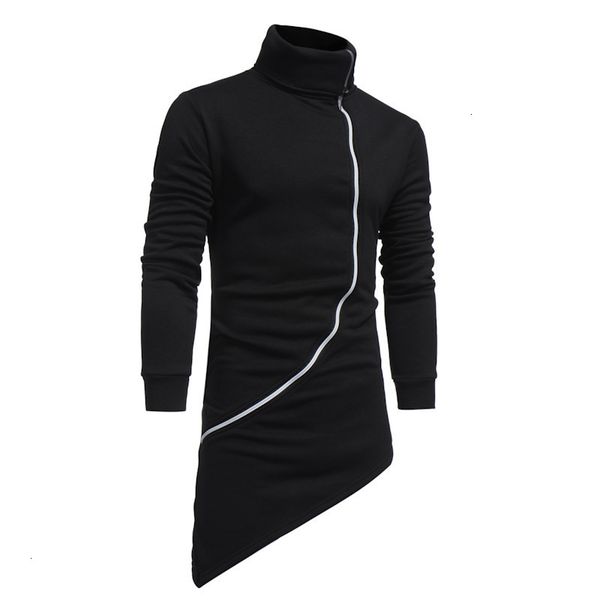 

sweater trendy loose casual hooded jaet diagonal irregular men's jaet, Black