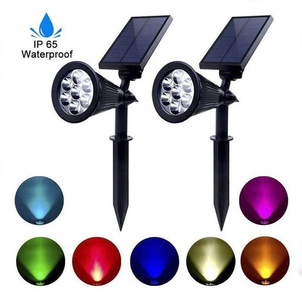 

led solar lawn lamp spotlight lawn lamp 7led waterproof light control inserting floor garden light wall landscape