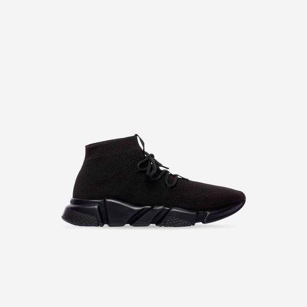 Moda 22s Masculino Sapatos Casuais Bota Meias Preto Branco Speed Trainer Sapato Feminino Botas Masculinas Stretch-Knit Tênis de cano alto Tênis com cadarço Luz de alta qualidade