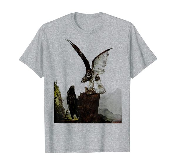 

red-tail hawk red tail hawk t-shirt, White;black