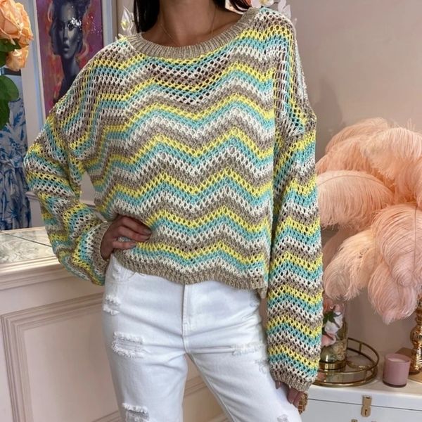 

2021 pullovers graceful ladies four color striped autumn knit vintage stylish o-neck womens sweater eya2, White;black