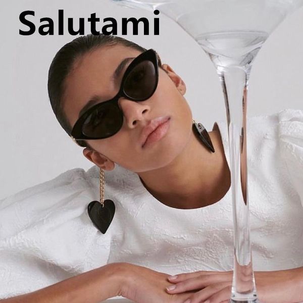 

sunglasses 2021 love pendant chain for women vintage cat eye black sun glasses female elegant shades with, White;black