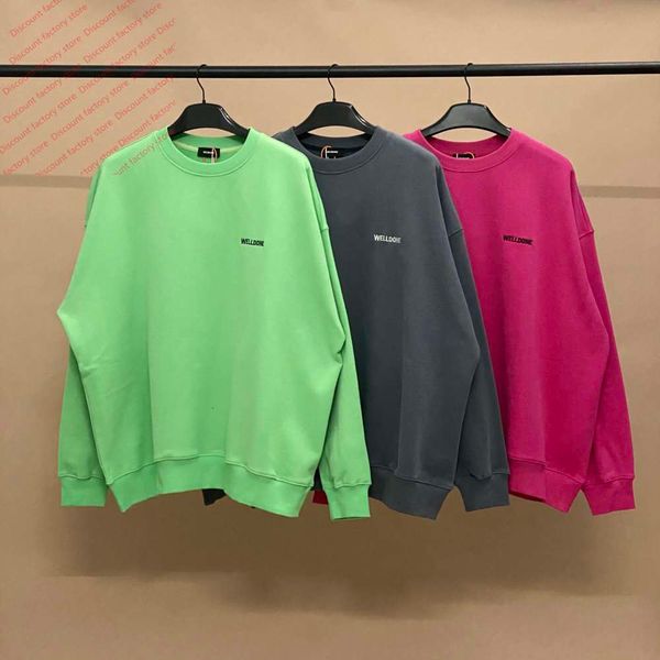 

21fw new autumn winter embroidery round neck sweater men women pullovers sweatshirts, Black